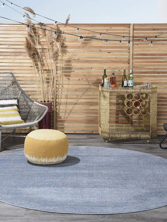 Nourison Essentials NRE01 Blue/Gray 8' x Round Rug