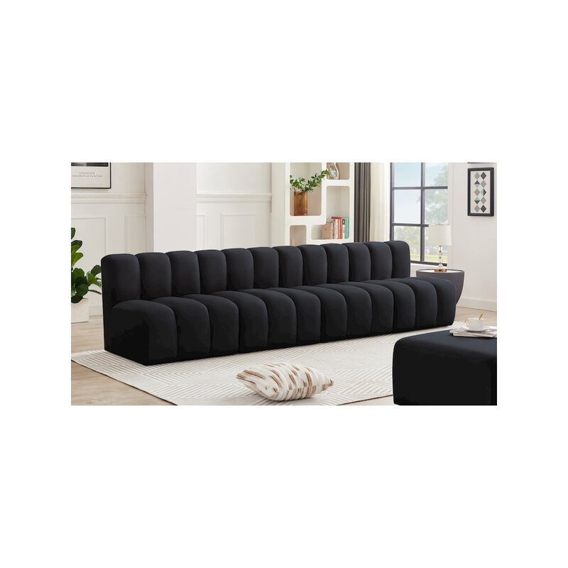 Meridian Furniture Arc Black Velvet Modular Sofa