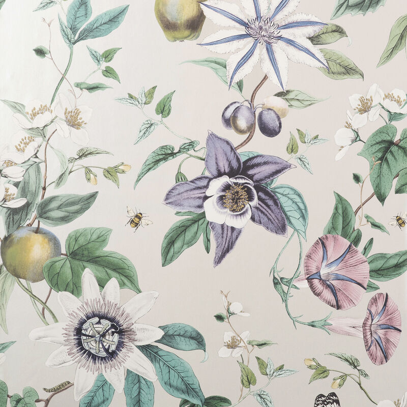 Sierra Silver Floral Wallpaper image number 0