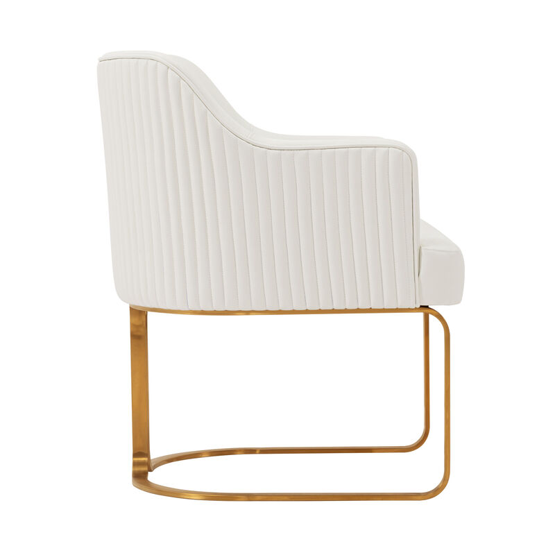 Raya Cream Dining Arm Chair