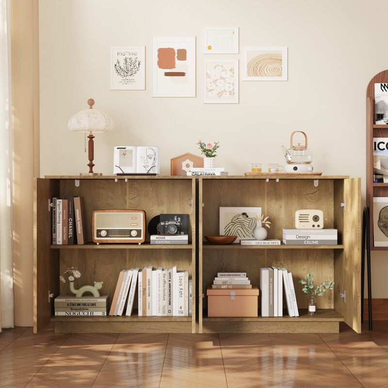 Rozax Wood Sideboard Buffet Cabinet image number 2