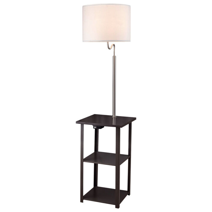 58" Squared Sofa Side Shelves Table Lamp w/ Power Station (1.14/14.96)