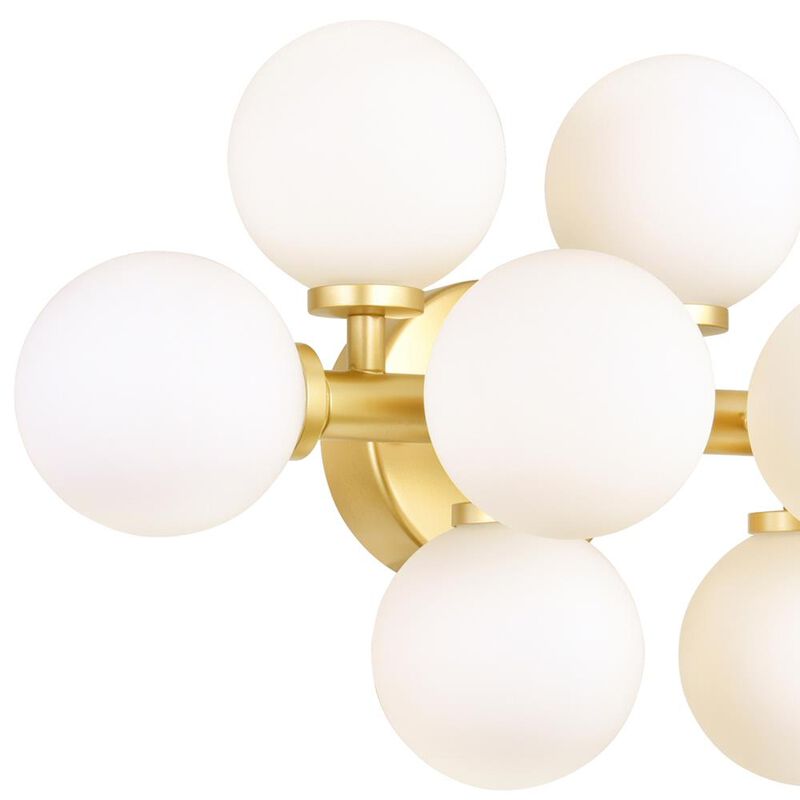Arya 8 Light Wall Sconce With Satin Gold Finish