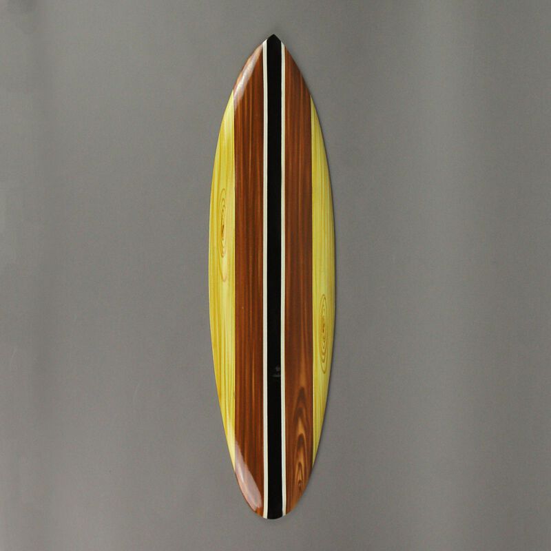 Set of 3 Wooden Striped Surfboard Wall Hangings 32 Inches Long image number 2