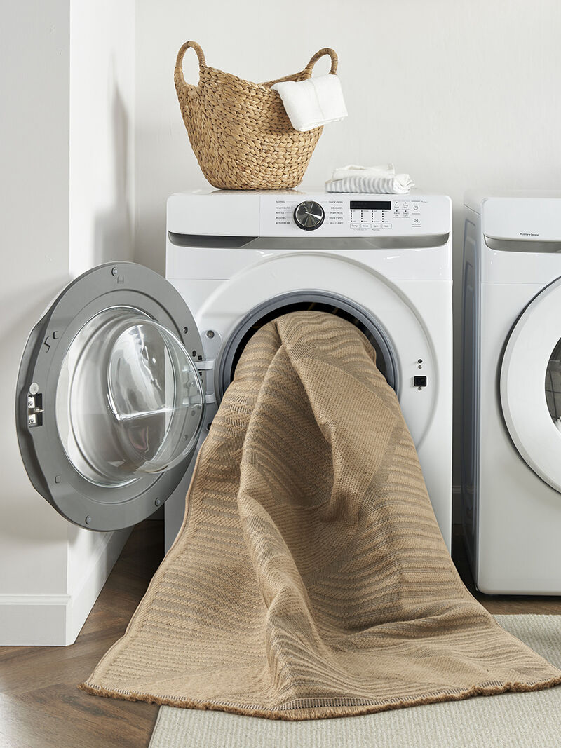 Washable Jute WSJ01 Natural/Beige 2'3" x 7'6" Rug