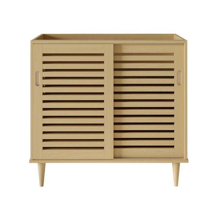 Delice 36" Freestanding Bathroom Vanity Cabinet without Top in Natural Oak