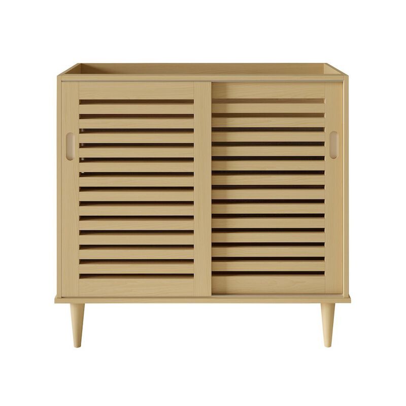 Delice 36" Freestanding Bathroom Vanity Cabinet without Top in Natural Oak image number 0