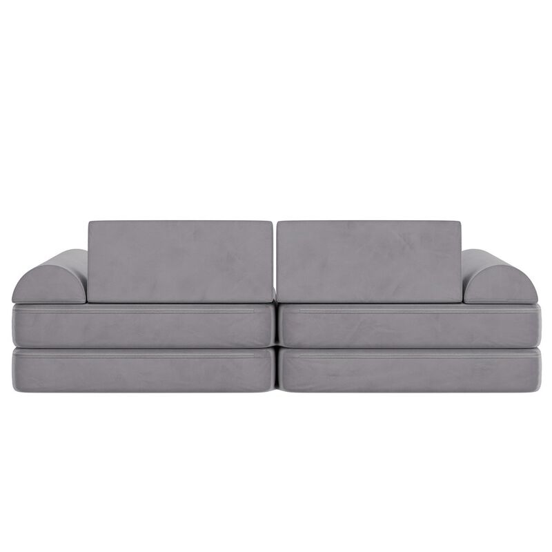 Flash Furniture 56" Modular Kids Play Couch with 6 Soft Foam Sectional Sofa Pieces image number 2