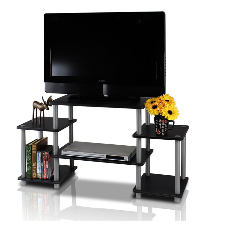 Turn-N-Tube No Tools Entertainment Center, Black/Grey