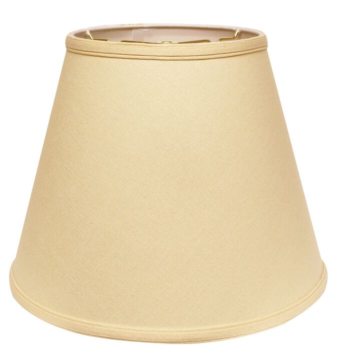 Hivvago 18" Parchment Biege Empire Deep Slanted Linen Lampshade