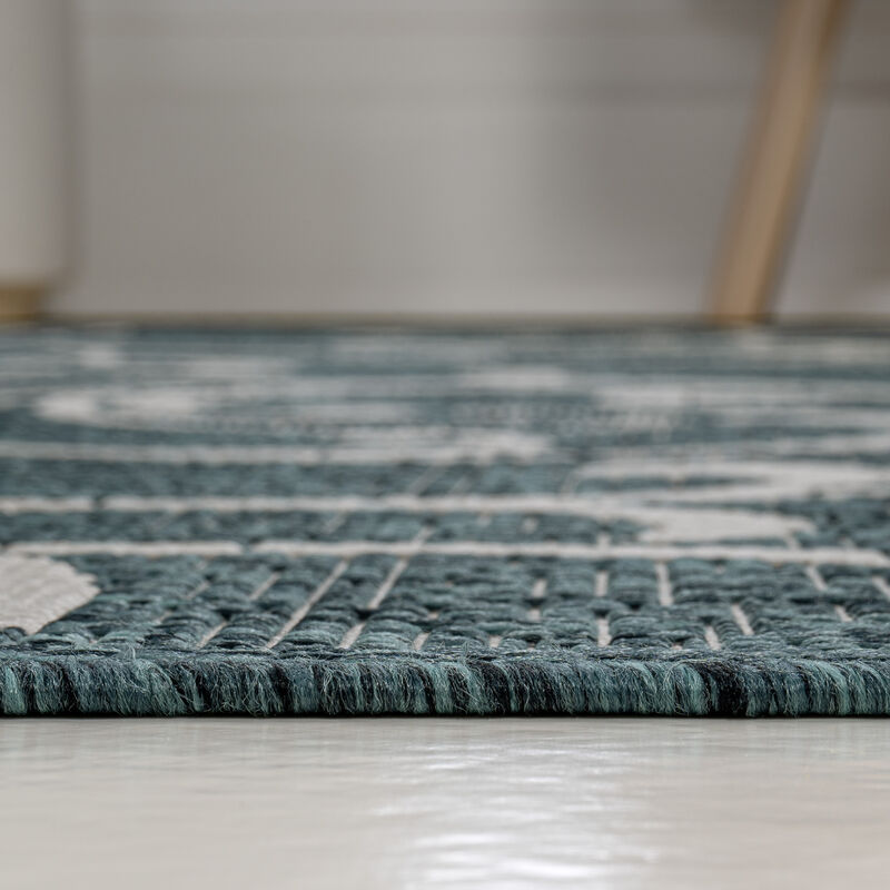 Maribel Traditional Classic All-Over Scroll Indoor/Outdoor Area Rug