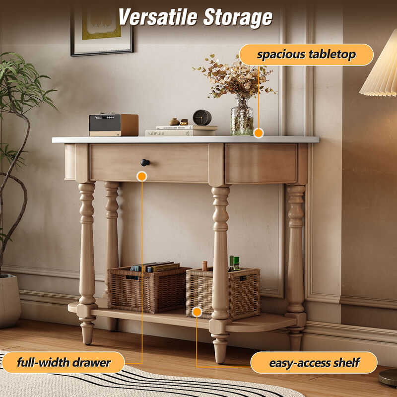 Merax Retro Entryway Console Table