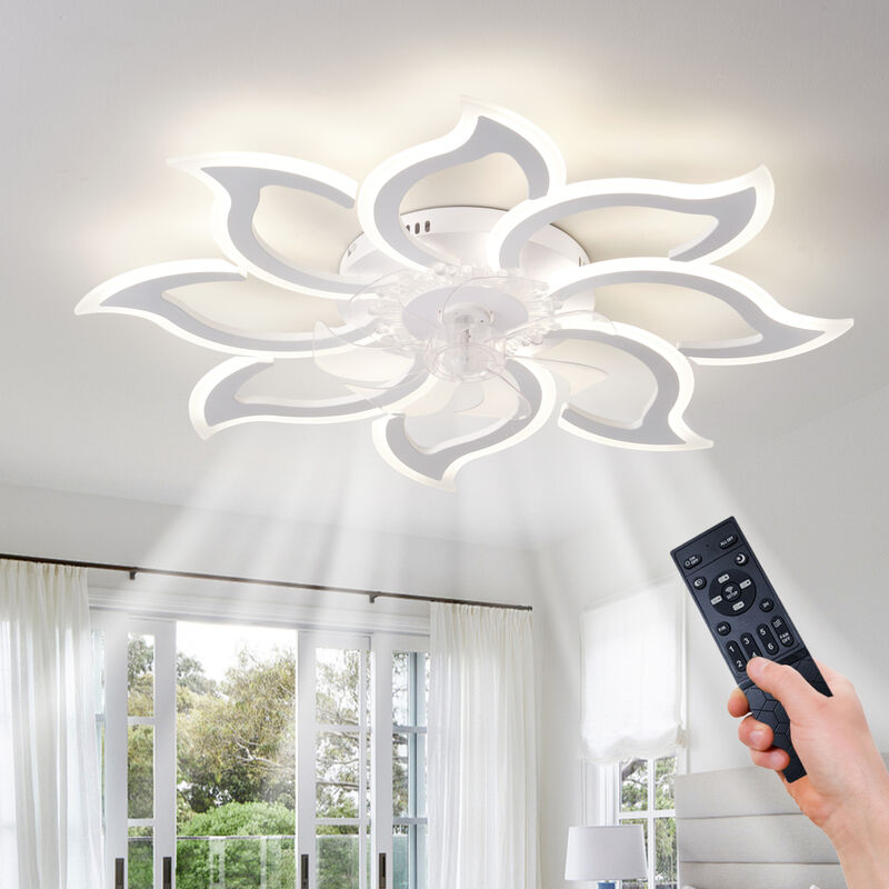 ELEMENT ACE Flush Mount Quiet Ceiling Fan with Dimmable LED Light, App & Remote Control, Reversible Motor, Multiple Wind Speeds for Bedroom Living Room Dining Room image number 8