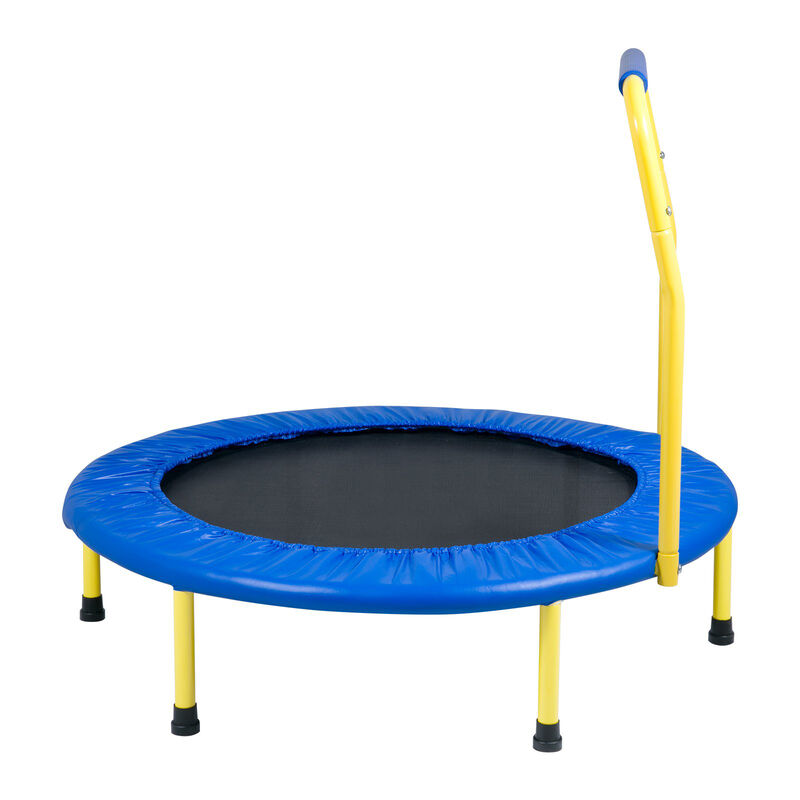 Toddler Trampoline with Foam Grip Handle, Foldable Mini Bouncer for Kids Indoor Outdoor Fun image number 3