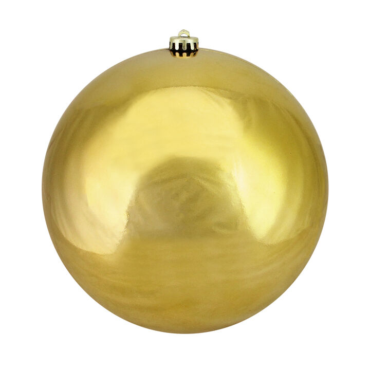 Shiny Vegas Gold Shatterproof Christmas Ball Ornament 10" (250mm)