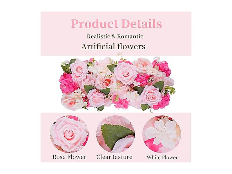 Pack 10 Wedding Arch Decor 20 Inch Artificial Flower Table Centerpieces Floral image number 2