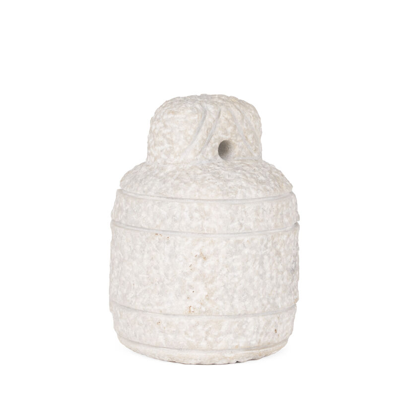 HomeRoots 8" White Marble Door Stop image number 2