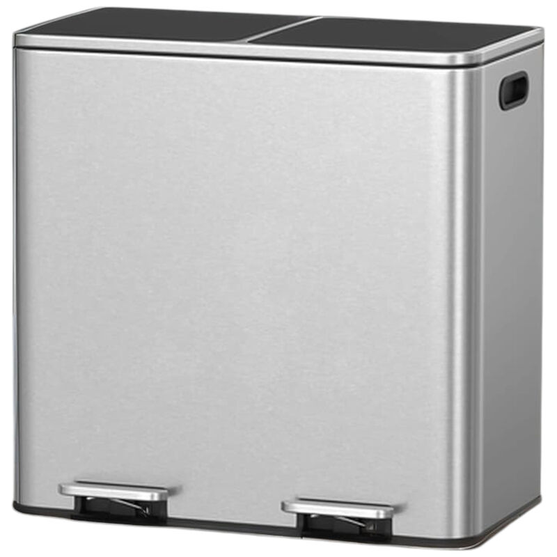 Double Compartment Trash Can with Airtight Lids for Kitchen image number 0