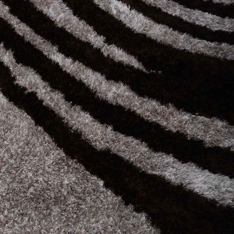 RUGSOTIC CARPETS HAND TUFTED SHAG POLYESTER ECO-FRIENDLY AREA RUGS  - 5'x8', Rectangle, Beige Brown, Contemporary Modern Design, High Pile Thick Handmade Anti Skid Rugs for Living Room K00023