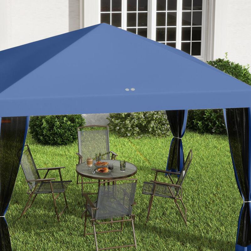 Hivvago 10' x 10' Pop Up Canopy Tent with Netting and Carry Bag image number 5