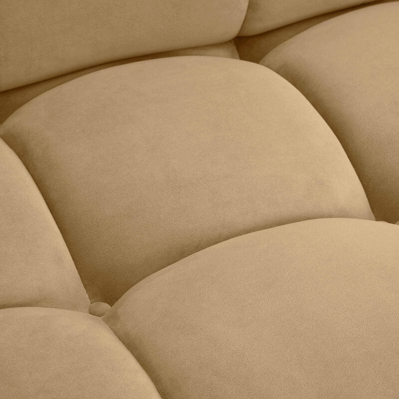 Casafoyer Calliope Cafe Au Lait Performance Velvet Modular Armless Chair image number 5