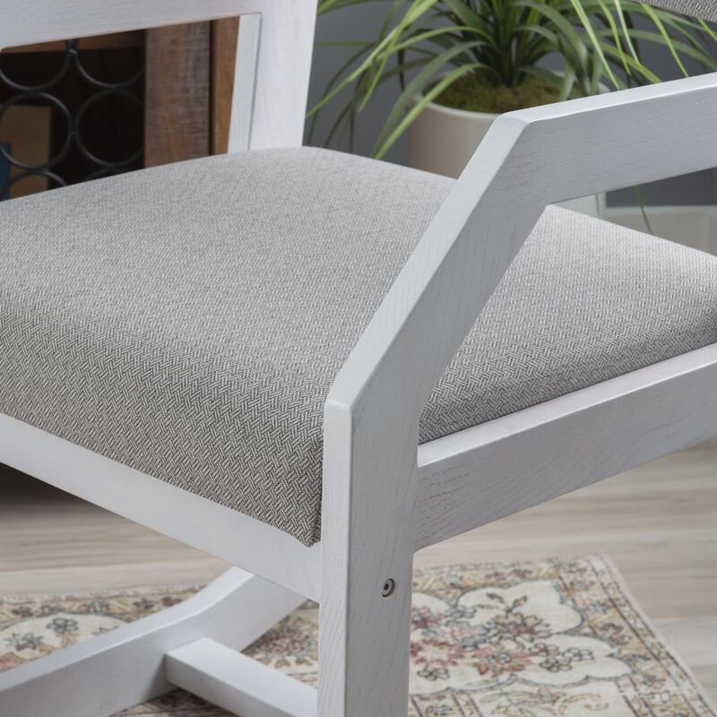 Linon Robin 2 Position Sled Base Chair White