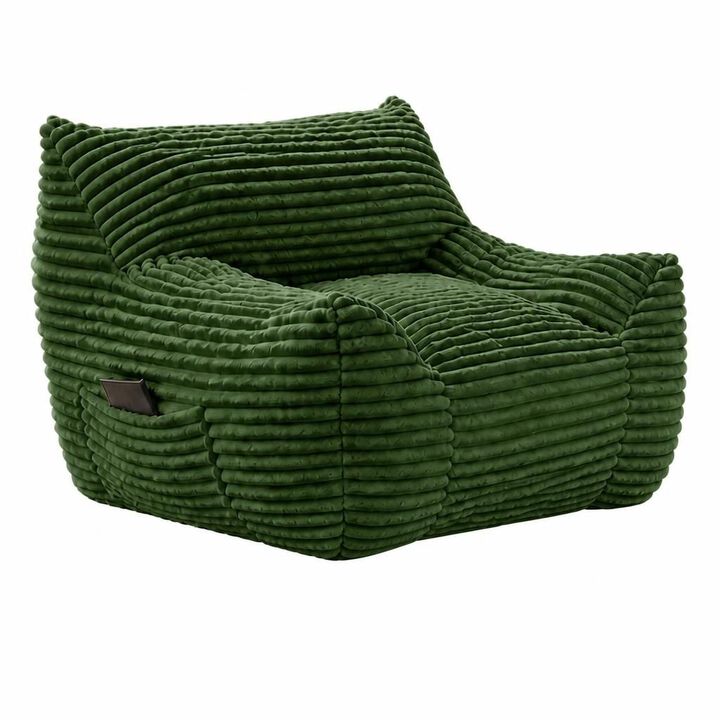 GOODSILO Oversized Comfy Shredded Foam Filled Bean Bag Chair, Lazy Relaxation Sofa for Living Room, Bedroom, Dorm and Gaming Lounging