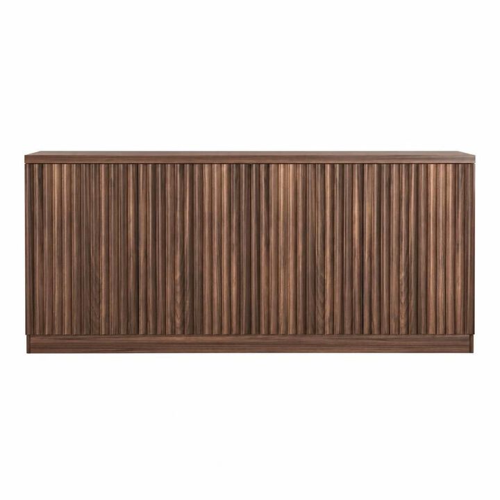 GOODSILO Extra Large Wooden Buffet Cabinet with Storage, 4-Door Sideboard Credenza with Shelves for Kitchen Living Room Dining Hallway Coffee Bar