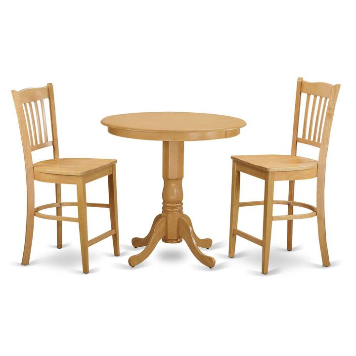 3 Pc counter height Dining room set - high top Table and 2 bar stools.