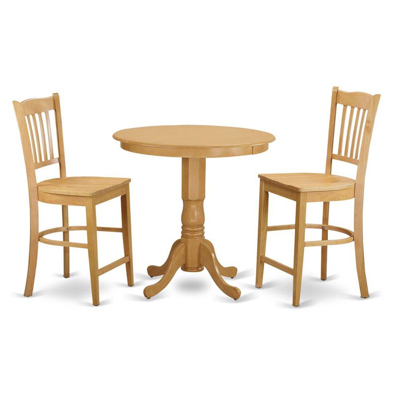 3 Pc counter height Dining room set - high top Table and 2 bar stools.