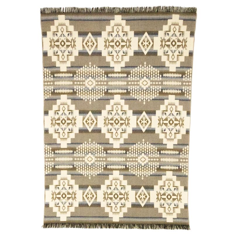 HomeRoots Gray Woven Acrylic Reversable Throw image number 0