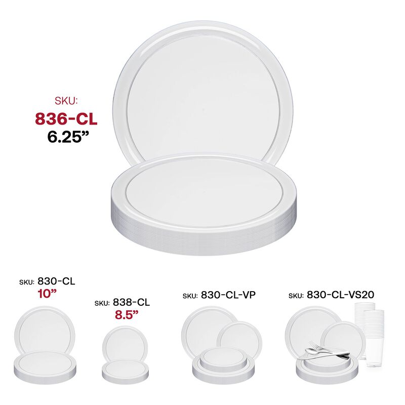 6.25" Flat Round Plastic Pastry Plates (240 Plates) image number 5