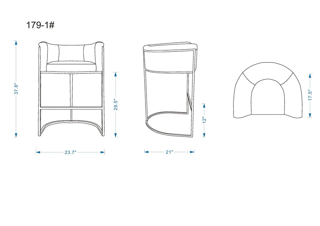 Cosmopolitan Gray Bar Stools (Set of 2)