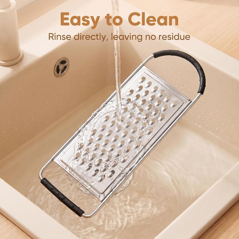 Stainless Steel Professional Cheese Flat Grater with Anti-Slip Handle image number 5