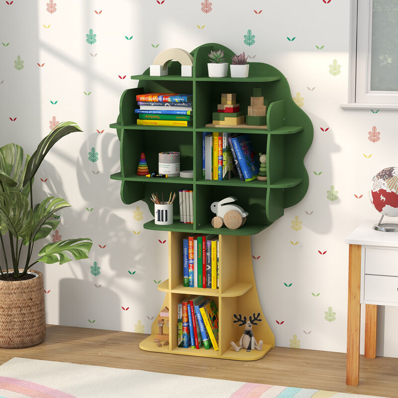 Open Shelf Bookcase for Kids – Toy Organizer and Display Rack in One