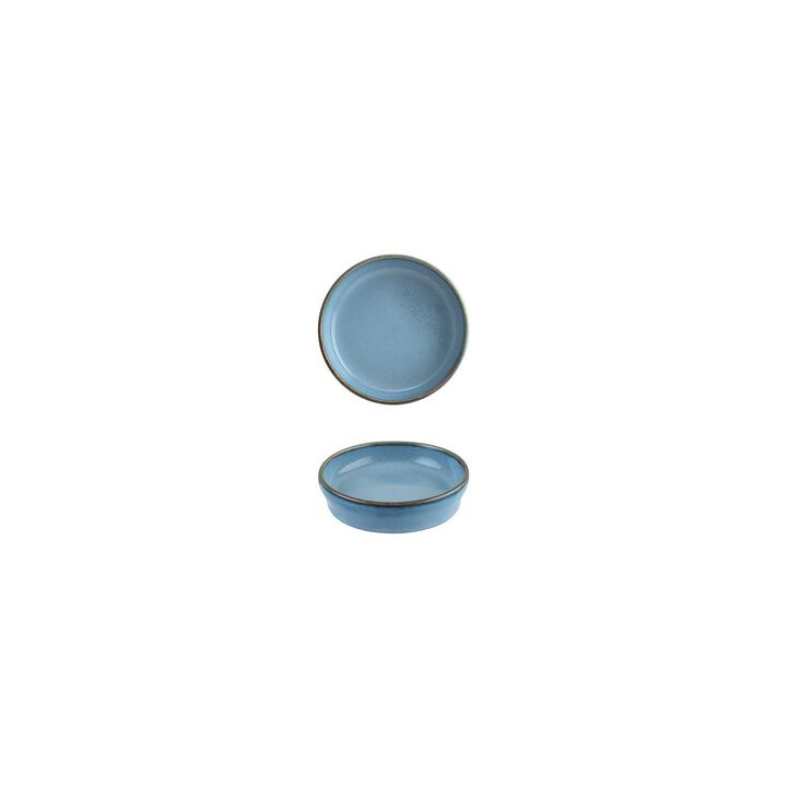Sky dia.4" h:1" 1 oz. Round Blue Porcelain Bowl (Set of 4)