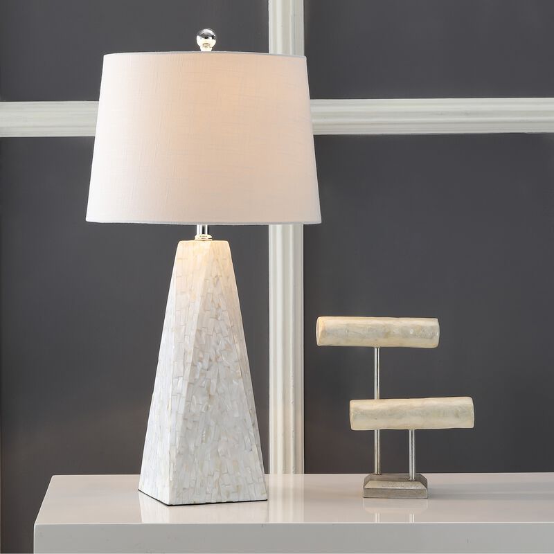 Naeva 28" Seashell LED Table Lamp, Pearl image number 2