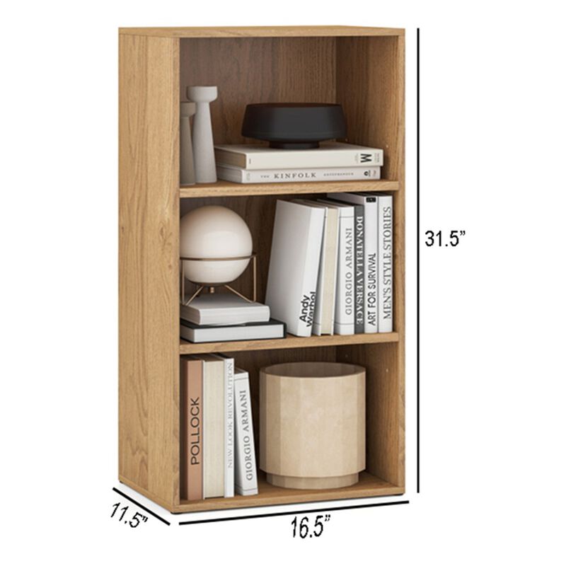 Cube Bookcase 3-Tier with Adjustable Shelves for Office or Home image number 2
