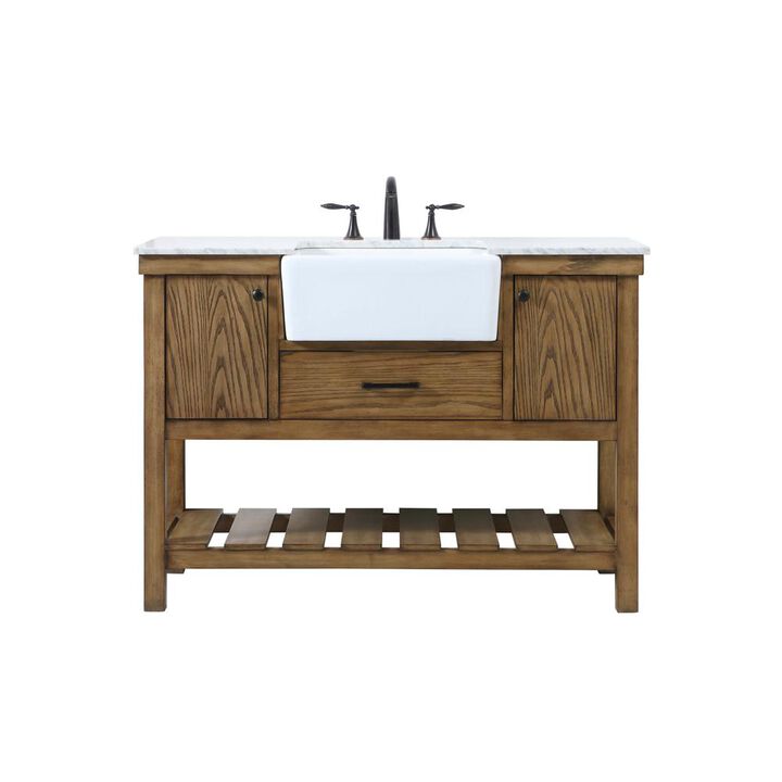 Elegant Kitchen and Bath 48 inch Single bathroom vanity in driftwood