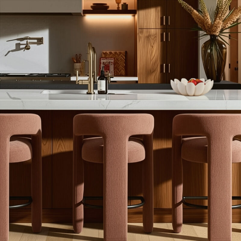 Malone Taupe Performance Chenille Counter Stool image number 1