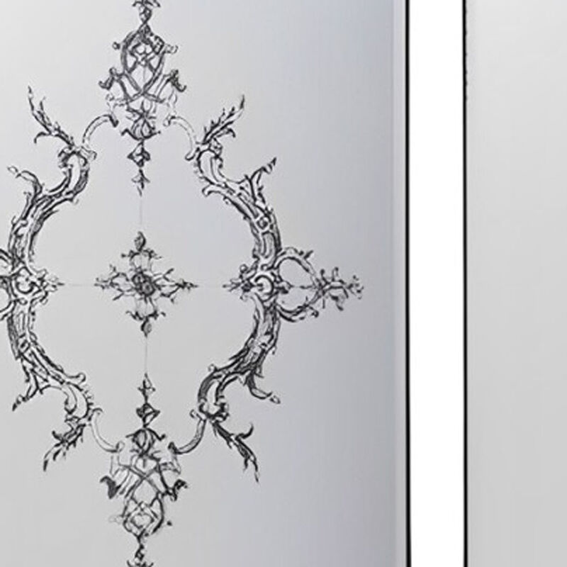HomeRoots Set of Six Decorative Antiqued Glass Black Metal Framed Mirror Set image number 3