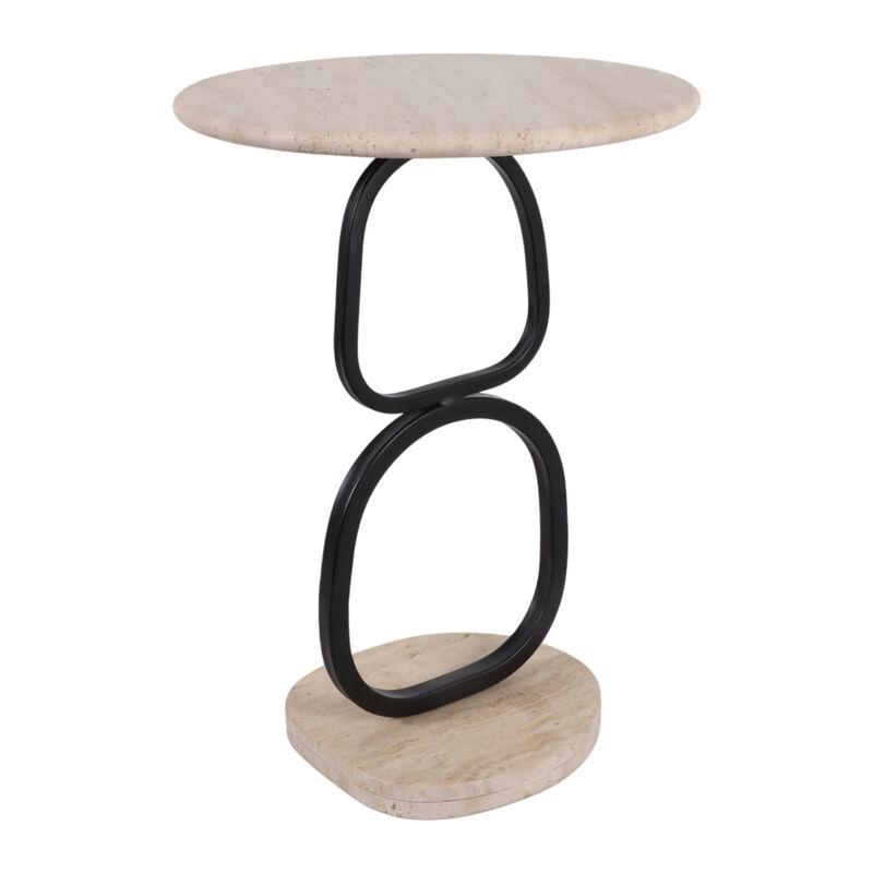 Open Base Travertine Table image number 2