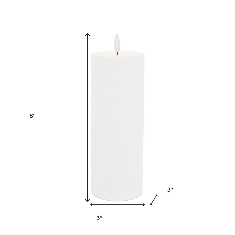 HomeRoots Set of Two Unscented Candle Flameless Pillar Candles image number 3
