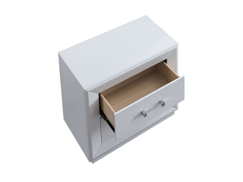 Mars White 2-Drawer 30 in. W Nightstand image number 2
