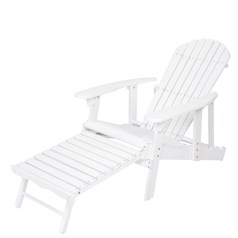 Merax Acacia Wood Folding Adirondack Chair image number 0