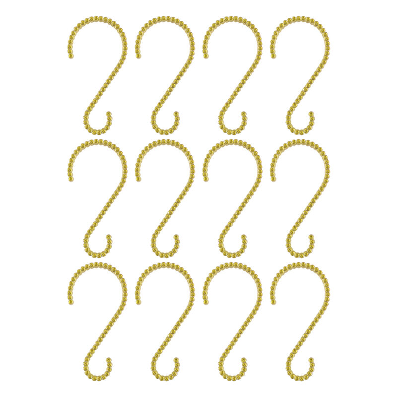 Utopia Alley Rust-Proof Zinc Decorative Shower Curtain Hooks, Smooth Glide S-Hooks- Set of 12 image number 4