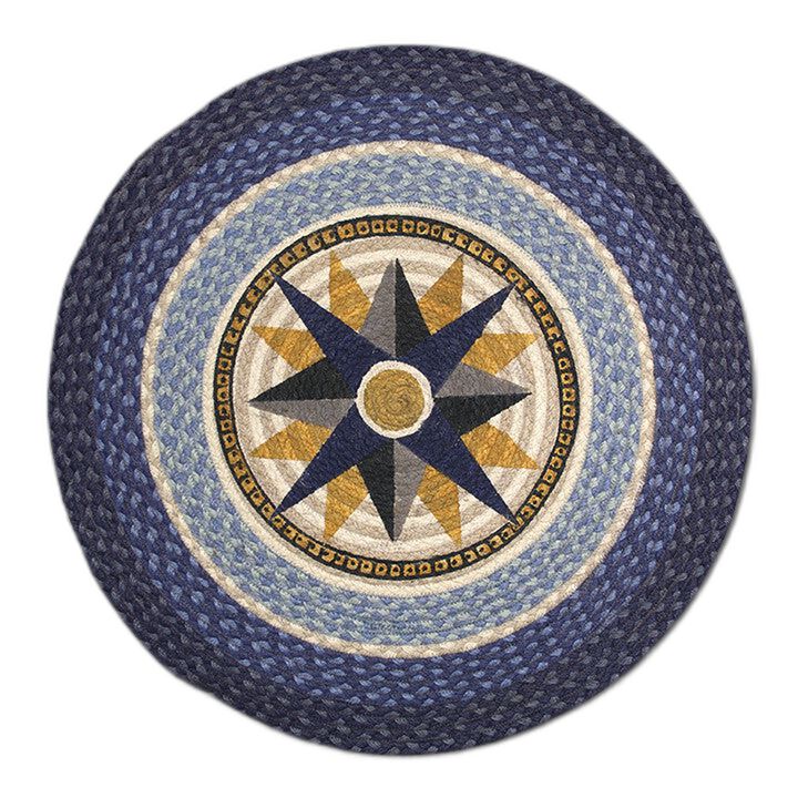 Earth Rugs Rp-350 Compass Round Patch 27 X 27