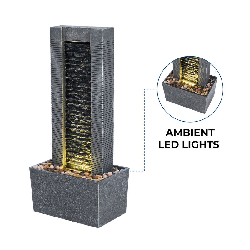 Demeter Waterfall Fountain with LED Lights image number 2