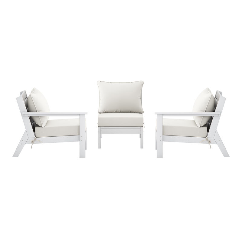 WestinTrends Outdoor Patio HDPE Sectional Sofa with Patio Cushions image number 0