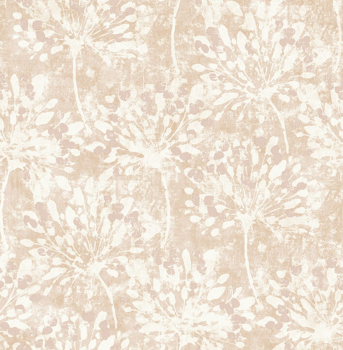 Dori Blush Painterly Floral Wallpaper